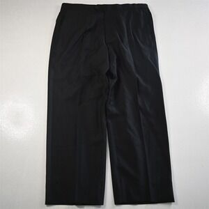Bespoke 34x28 Black 100% Wool Pleated Front Tuxedo Trousers Mens Pants